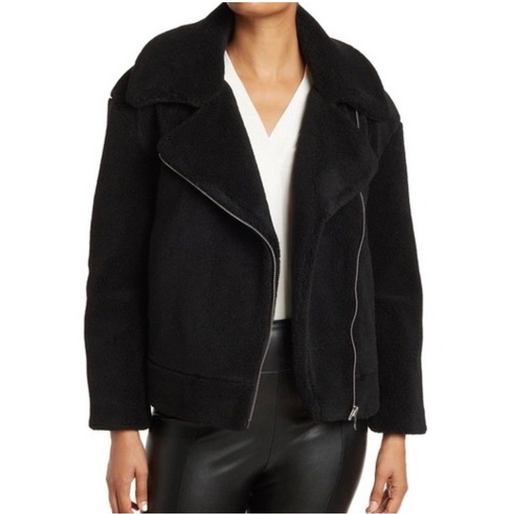 REBECCA MINKOFF Faux Fur Zip Up Jacket